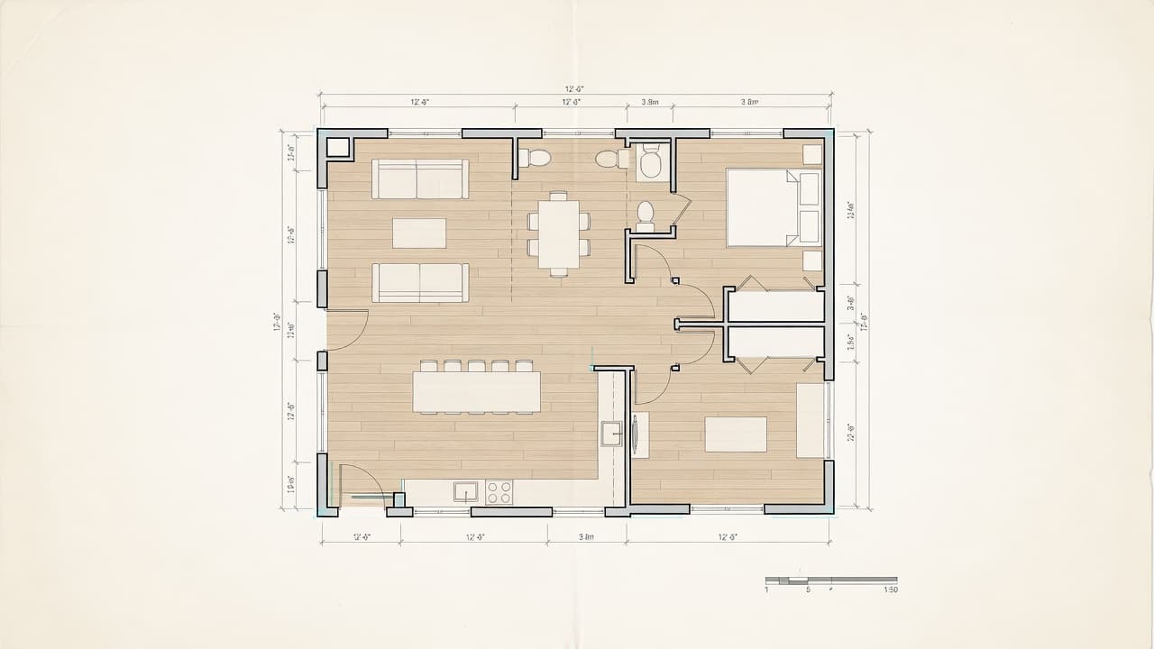 Measured 2D floor plan created by the floor plan maker