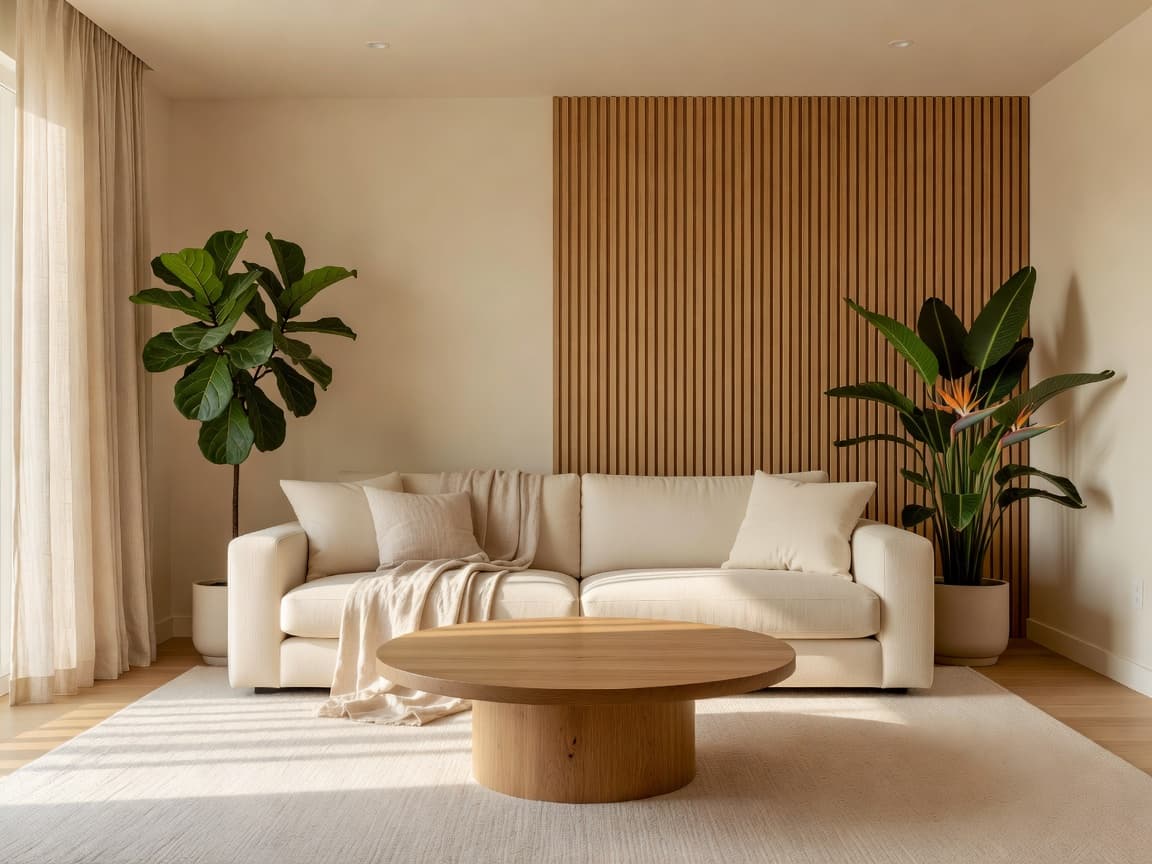The same living room after AI room planner and interior design ideas