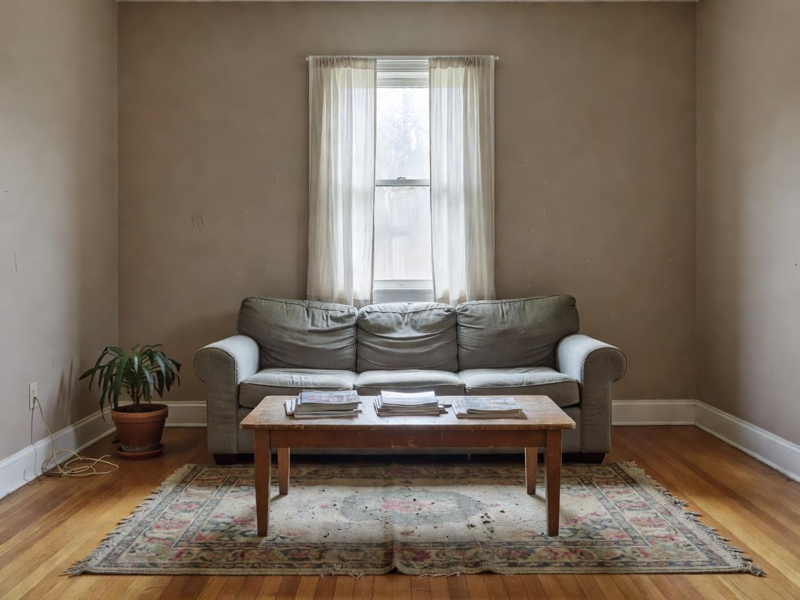 Real living room before using ArchAI AI Home Planner 3D